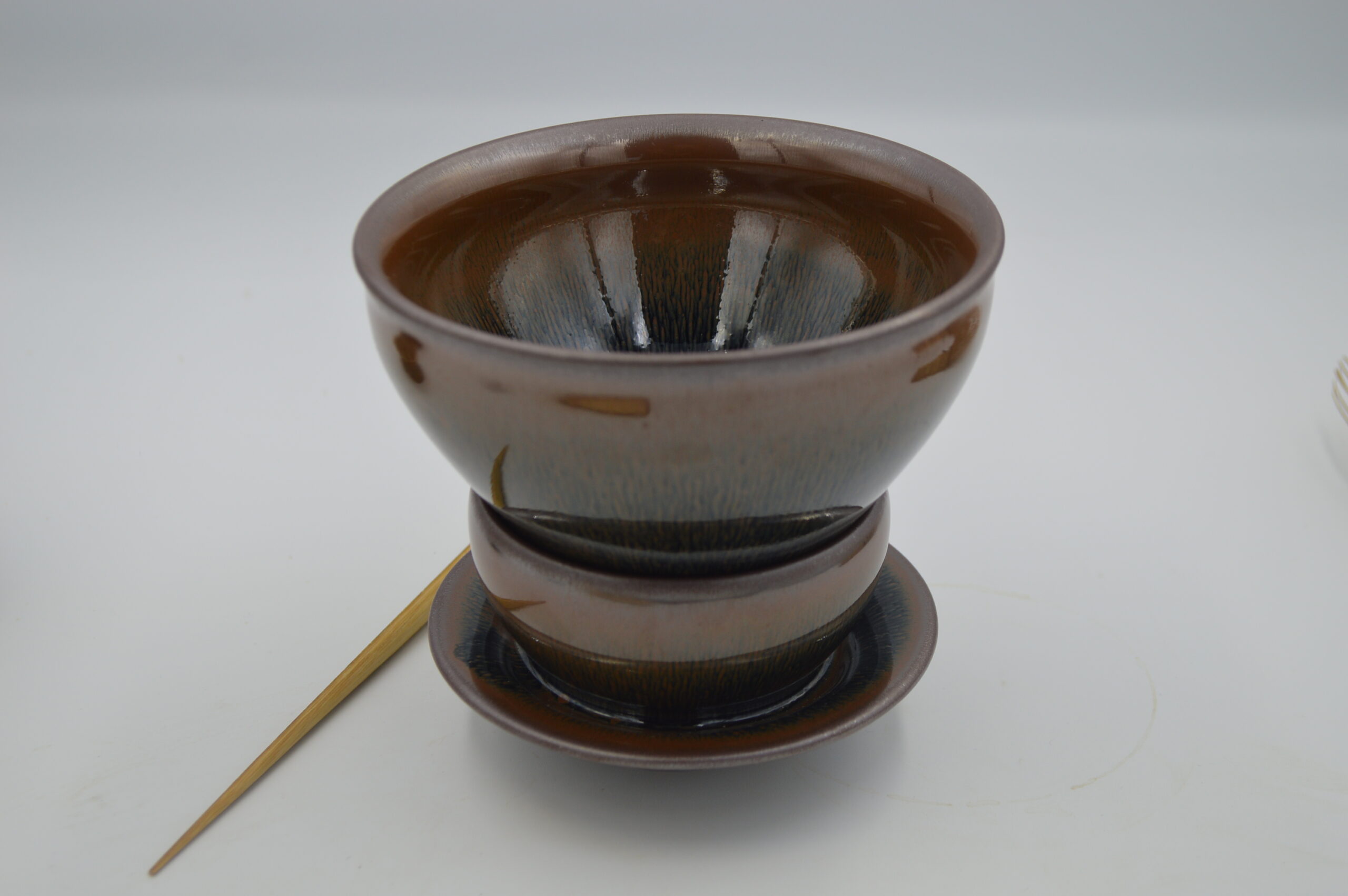 Matcha Tea Bowl - Handmade Ceramic. Rust Glaze.